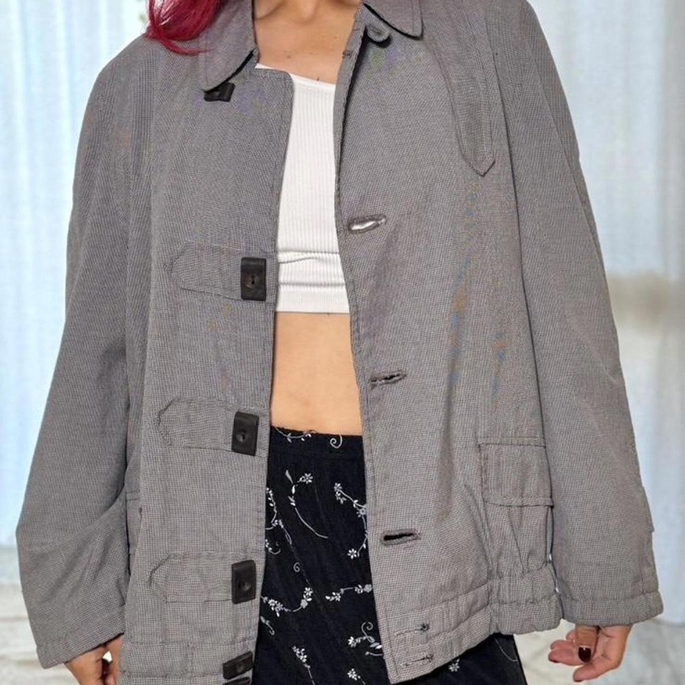 🌧️🧥 Unique Vintage Gleneagles Rainchex Jacket - Black & White - Size XL! 🧥🌧️